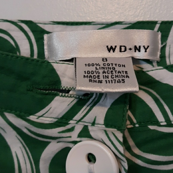 WD.NY Green Swirl Print Print Skirt, size 8 - Picture 5 of 5
